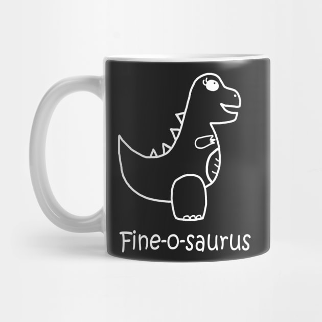 Fine-o-saurus Rex White by PelicanAndWolf